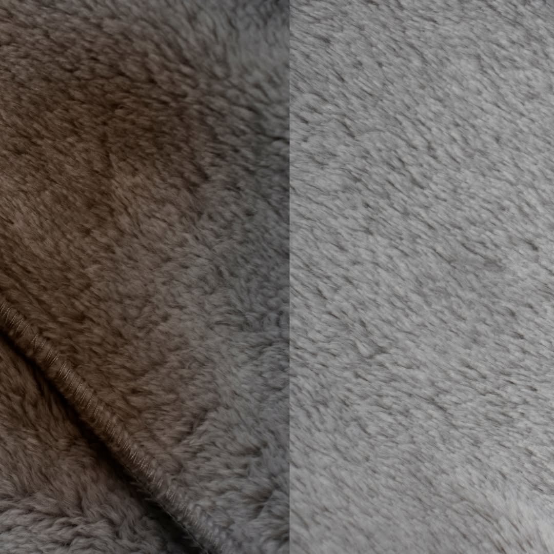 Before and after carpet cleaning results, carpet pile texture close-up